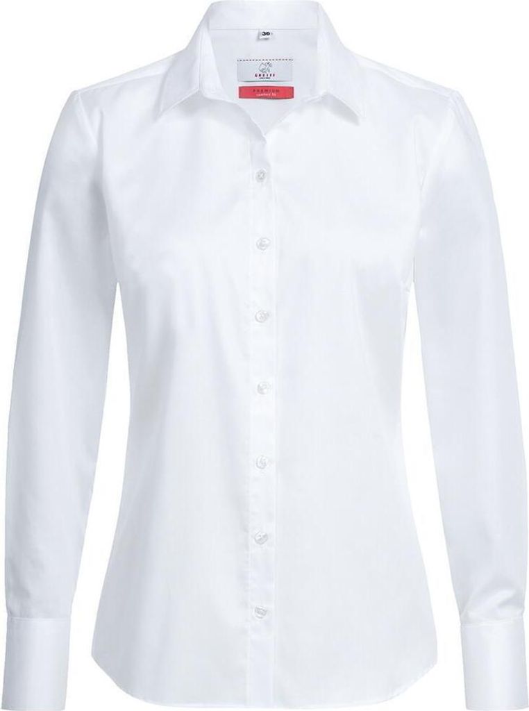 Greiff Corporate Bluse PREMIUM Damen Bügelfrei Weiß 54