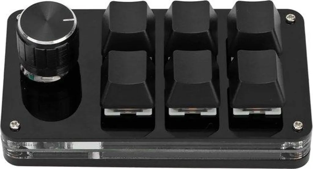 Mini-clavier mécanique noir à 6 touches programmable avec switchs Red