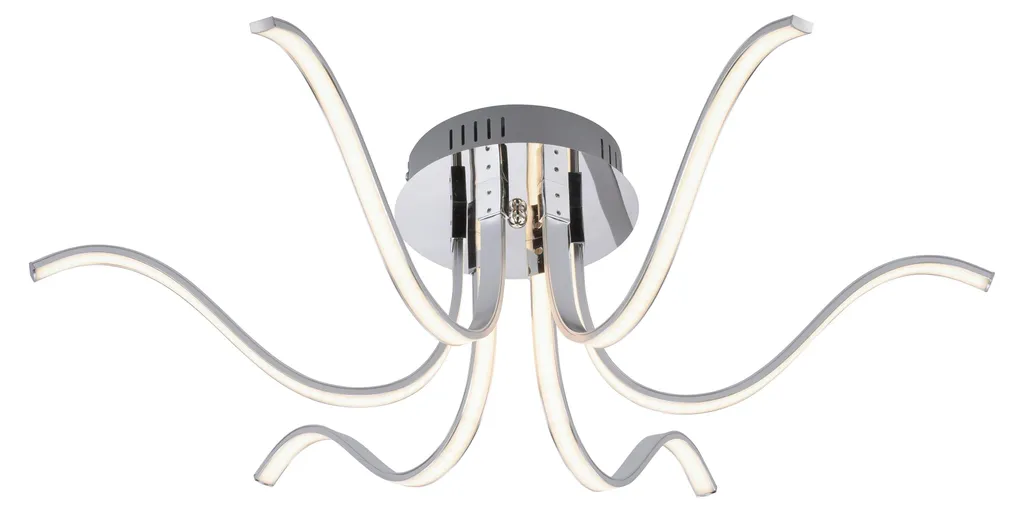 Plafonnier LED Design Courbe VALERIE en Métal, Éclairage 6 Branches
