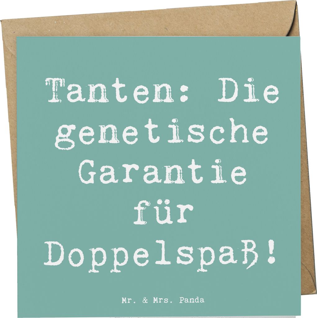 Mr. & Mrs. Panda Grußkarte Spruch Tanten Doppelspaß - Produktbild 
