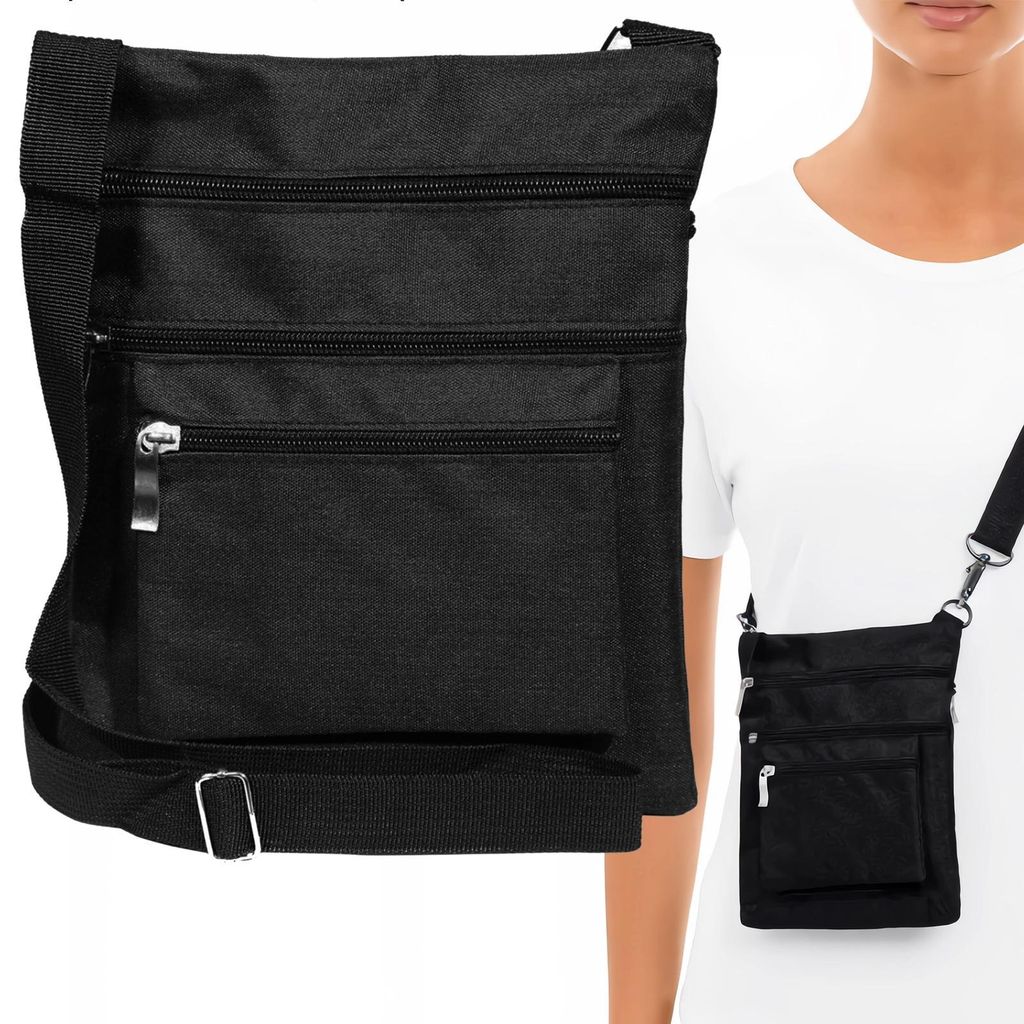 Torebka mini listonoszka czarna 21x17cm saszetka na ramię Zdjęcie produktu 