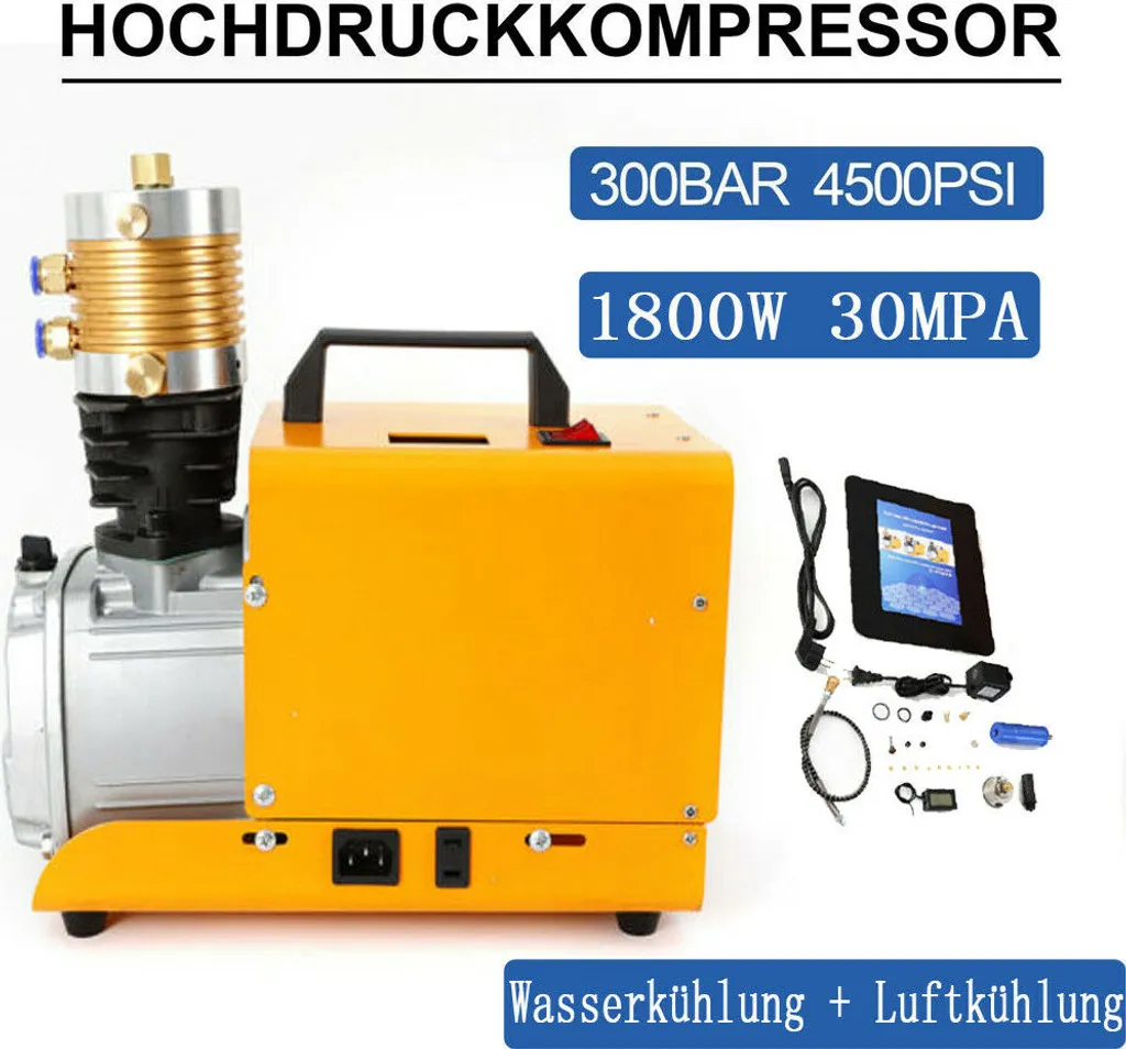 Compresseur PCP 300 Bar 30Mpa Électrique pour Cylindre de Plongée 1.8kW