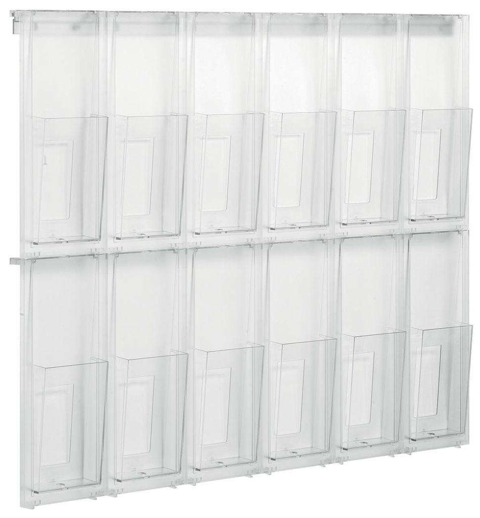 helit H6812202 Espositore da parete PLACATIV, 12 scomparti Immagine del prodotto 