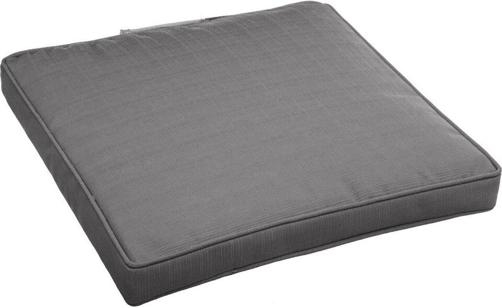 Stuhlaufsatz mit klettverschluss "korai" schieferfarben 40x40x4cm aus polyester - Hespéride