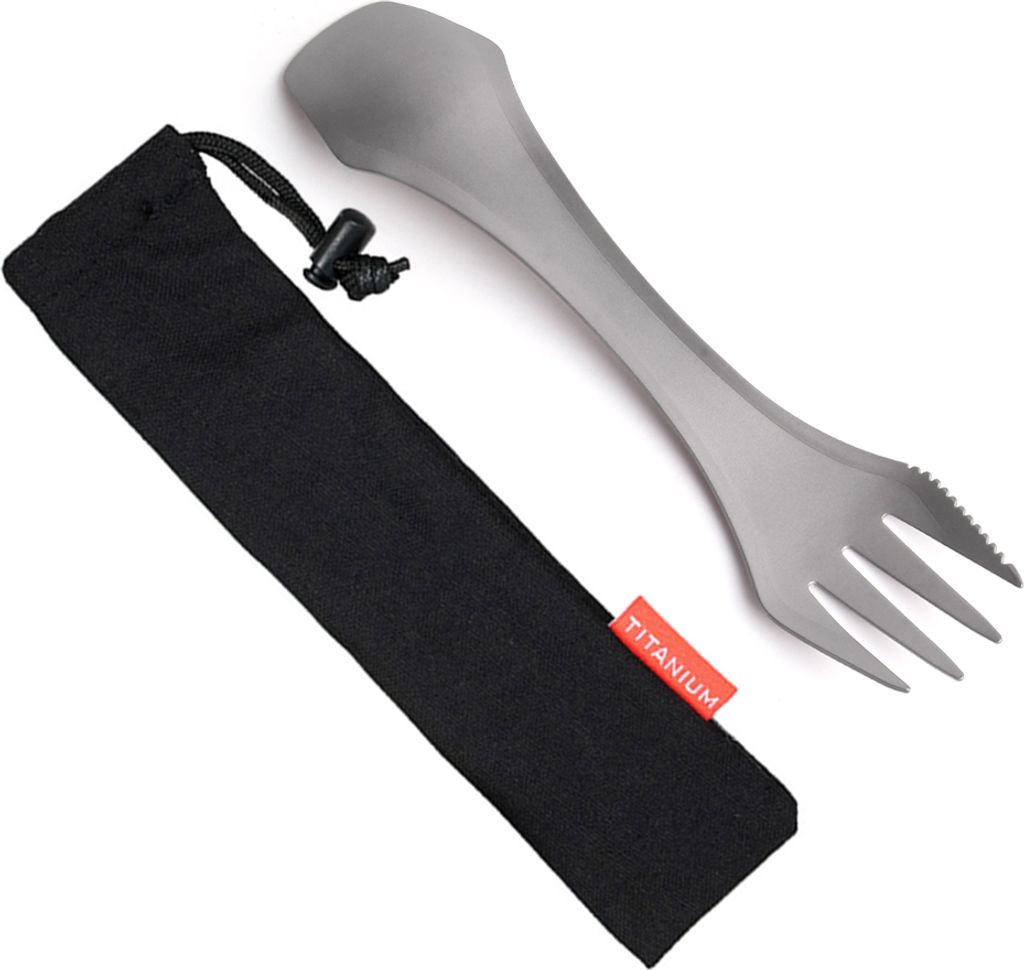 2 w 1 – łyżka-widelec „Spork” z tytanu – na piknik, w Zdjęcie produktu 