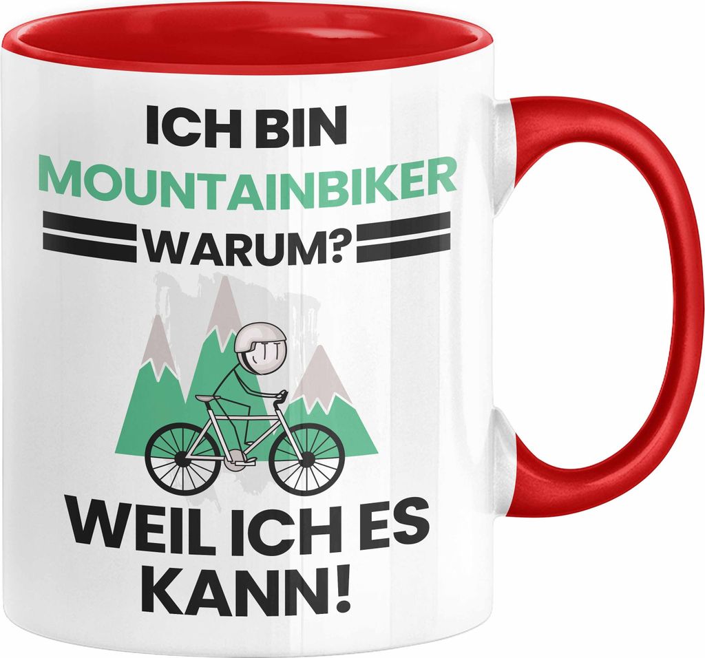 Mountainbiker Geschenk Tasse Lustiger Spruch Ich Bin Mountainbiker Warum Weil Ich Es Kann Geschenkidee Bester Mountainbiker Geburtstag Kaffee-Beche...