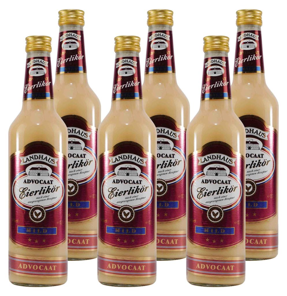 Landhaus Advocaat Eierlikör Mild 14% (6 x 0,7L) Produktbild 