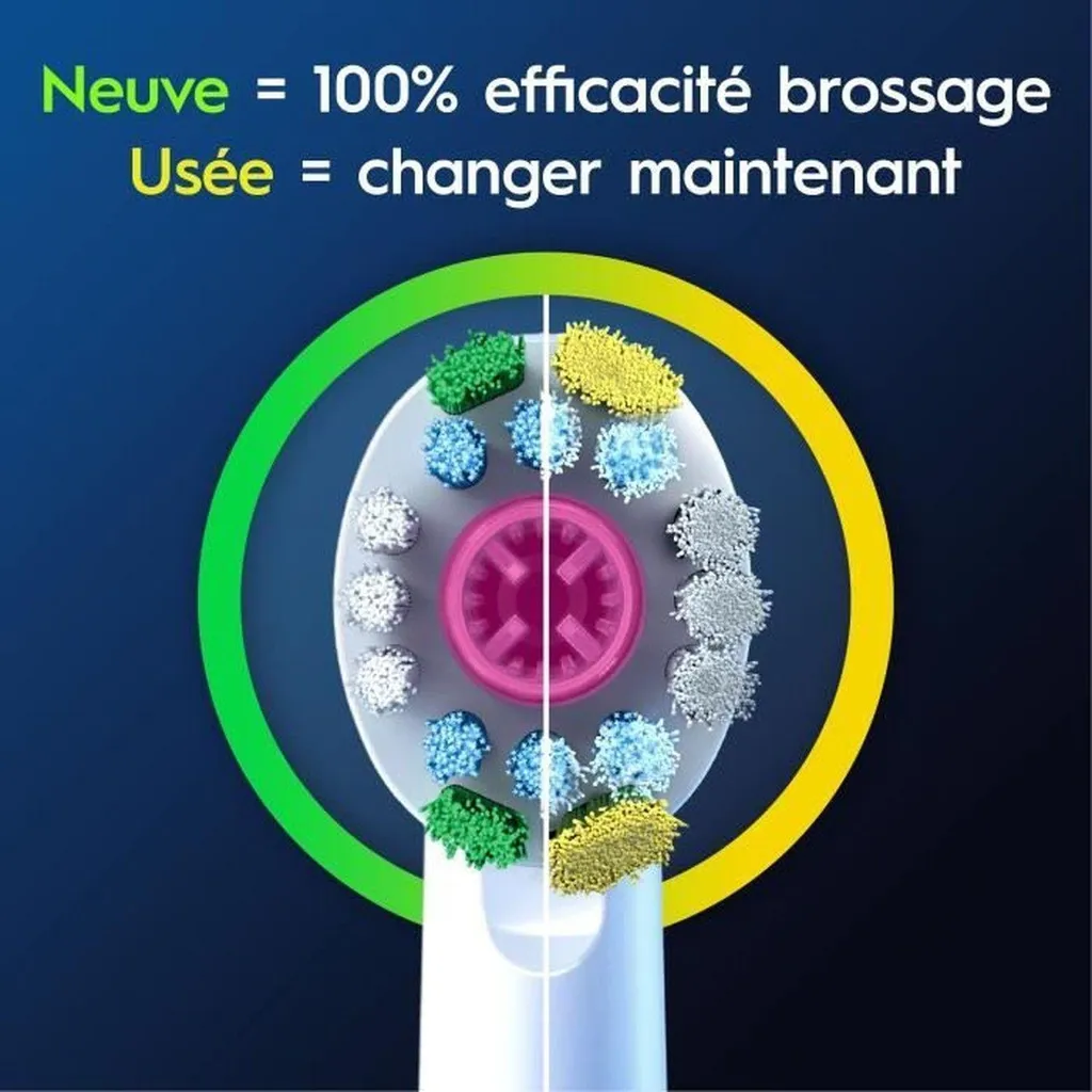 Brossettes Oral-B Pro 3D White Recharges pour Brosse à Dents Électrique