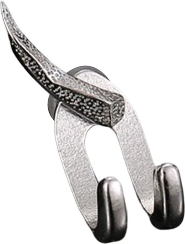 Ohrstecker Punk Hip Hop Abnehmbarer 2-Klauen-Haken Persönlichkeit Geschenk Cooler einfacher Stil Männer Ohrringe Modeschmuck-Right