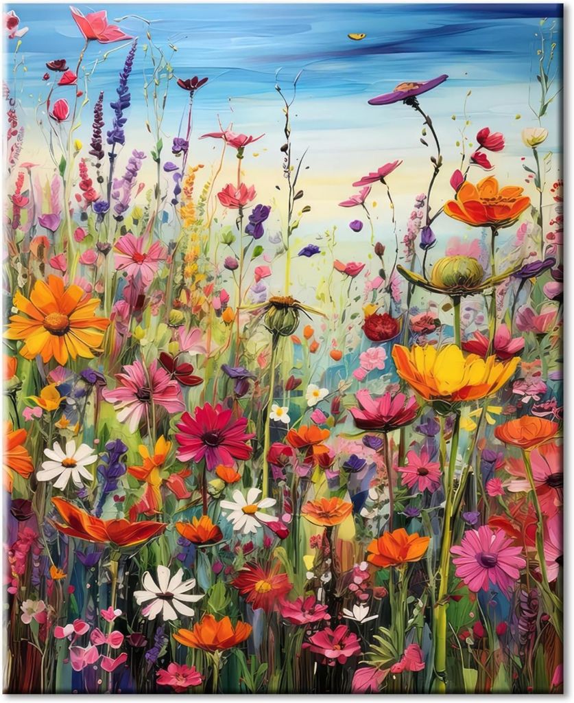 Malen nach Zahlen für Erwachsene, DIY-Ölgemälde-Set (40 x 50 cm), inklusive 3 Pinseln und Acrylfarben, knitterfreie Leinwand