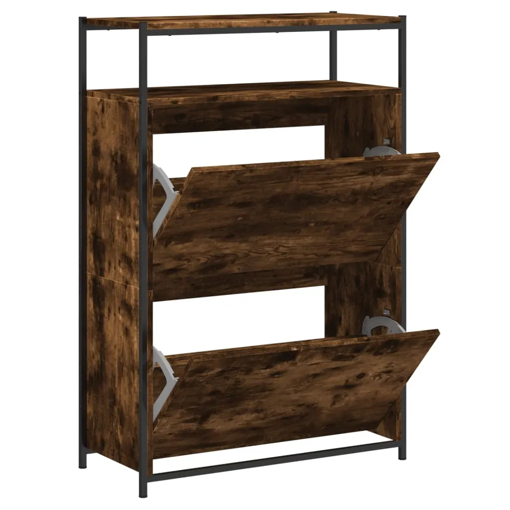 Mobile Scarpiera 75 cm Rovere Fumé - vidaXL Design Contemporaneo