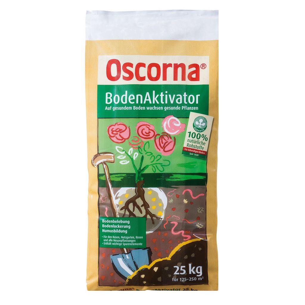 Oscorna® Set Rasaflor Rasendünger granuliert 25 kg BodenAktivator 25 kg 