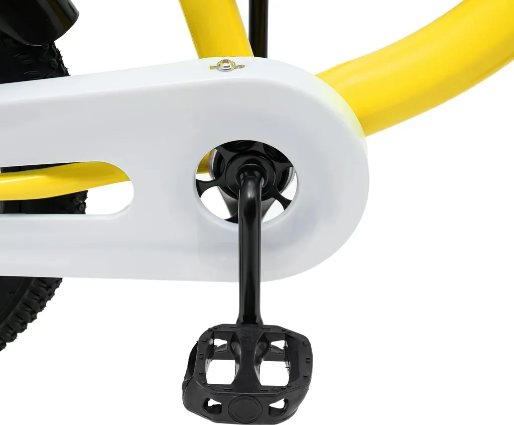 Vélo enfant 16 pouces jaune avec stabilisateurs et cadre acier robuste - 7