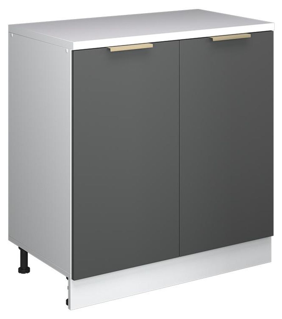 Kommode unter Schräge Vicco Rion Anthrazit-Gold 80 x 81.6 cm ohne Schräge mit 2 Türen, Model 60870