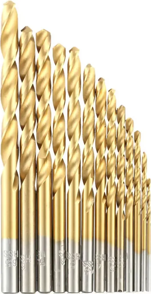 Punte Trapano 13mm HSS TiN Oro Professionali - Pack 5 Unità - 2