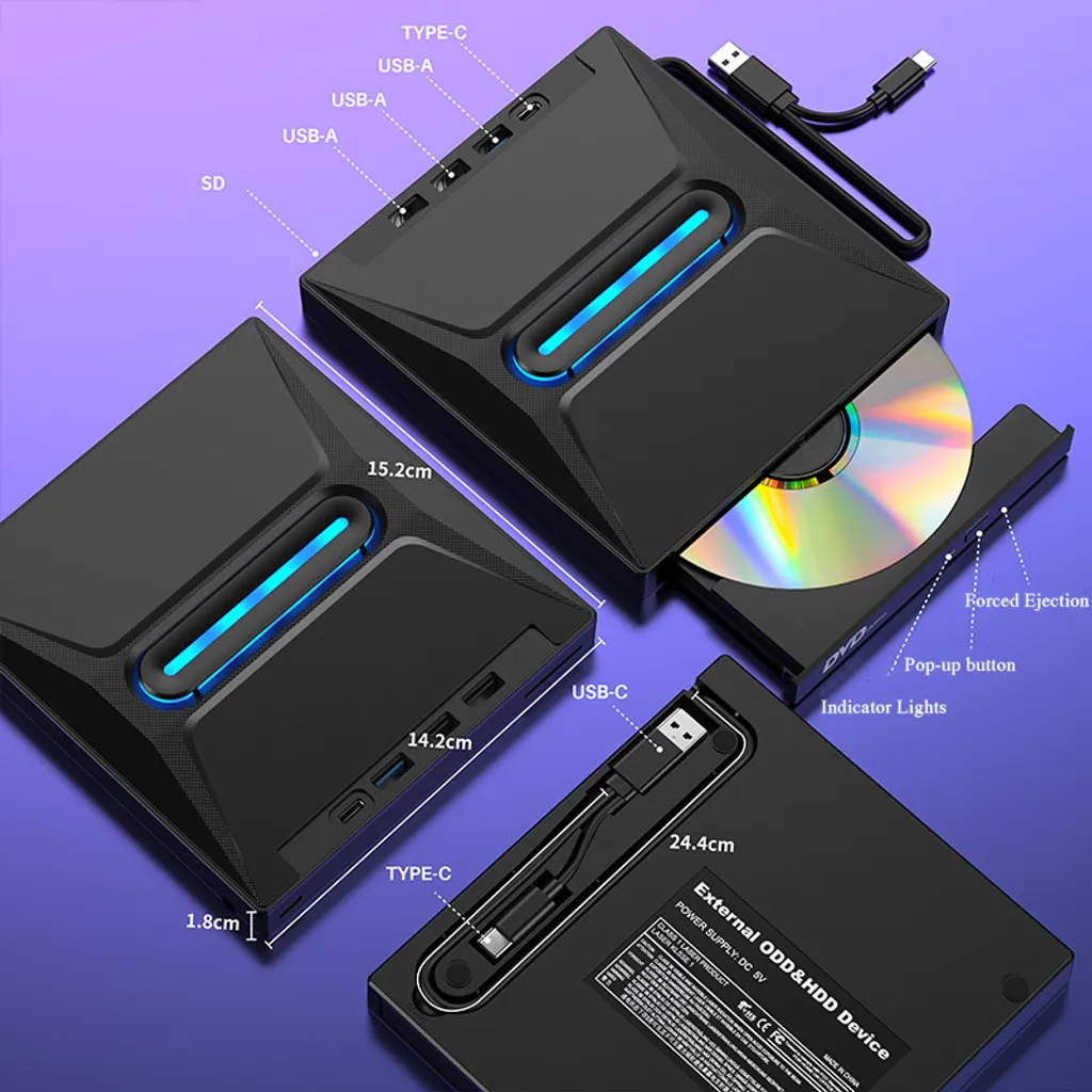 Lecteur Blu-ray Externe USB-C : Solution Tout-en-Un pour PC et Mac