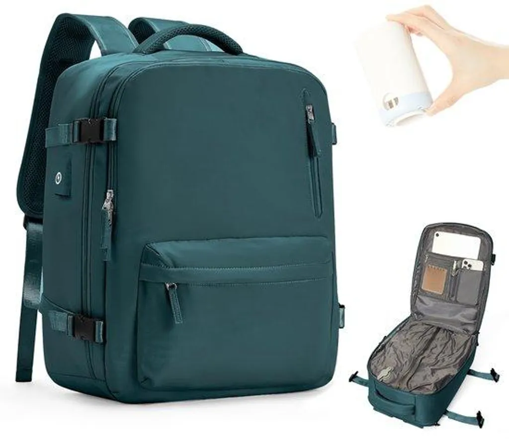 Sac à dos de voyage sous vide bleu idéal pour partir 7 jours sans valise
