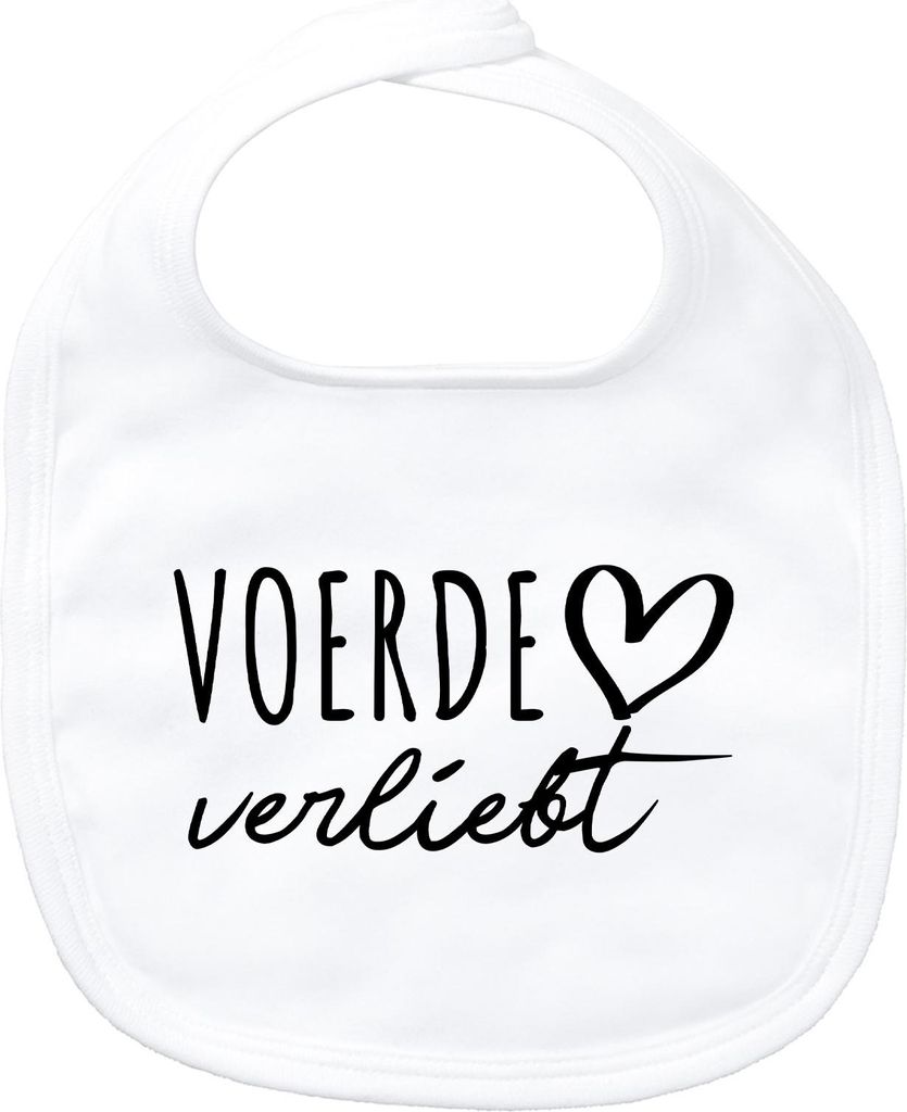 Huuraa Baby Lätzchen Voerde (Niederrhein) verliebt White Klettverschluss Baumwolle Latz Geschenkidee