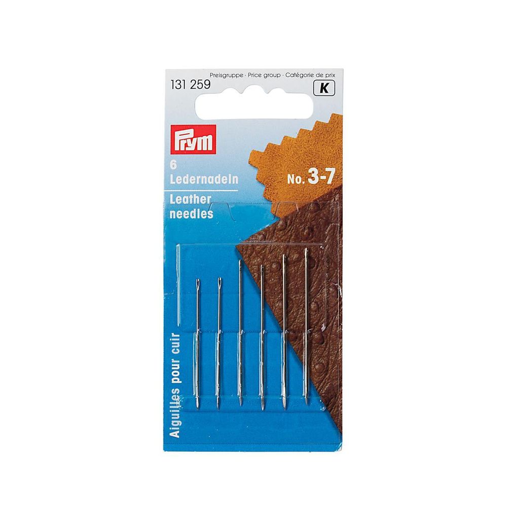 Prym 11312590, Handnähen, Ledernadel, 3, 4, 5, 6, 7, Produktbild 