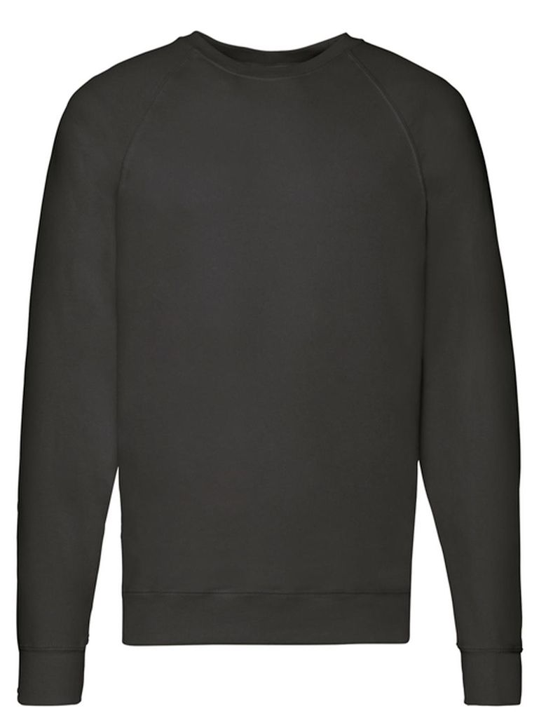 Fruit of the Loom - Pullover für Herren Raglanärmel FK3269 (XXL) (Schwarz)