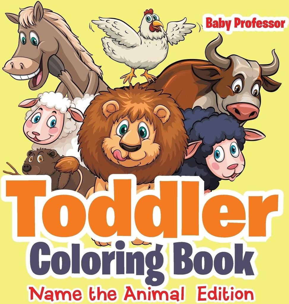 Toddler Coloring Book | Name the Animal Edition