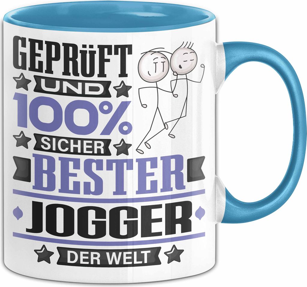 Jogger Geschenk Lustiger Spruch für Jogger Geschenkidee Bester Jogger Der Welt (Blau)