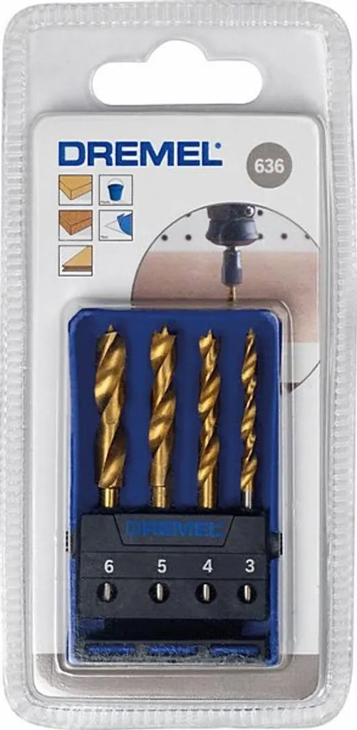 Offerta Set 4 Punte Legno Dremel 636 VE4 - Titanio per Hobby e Casa