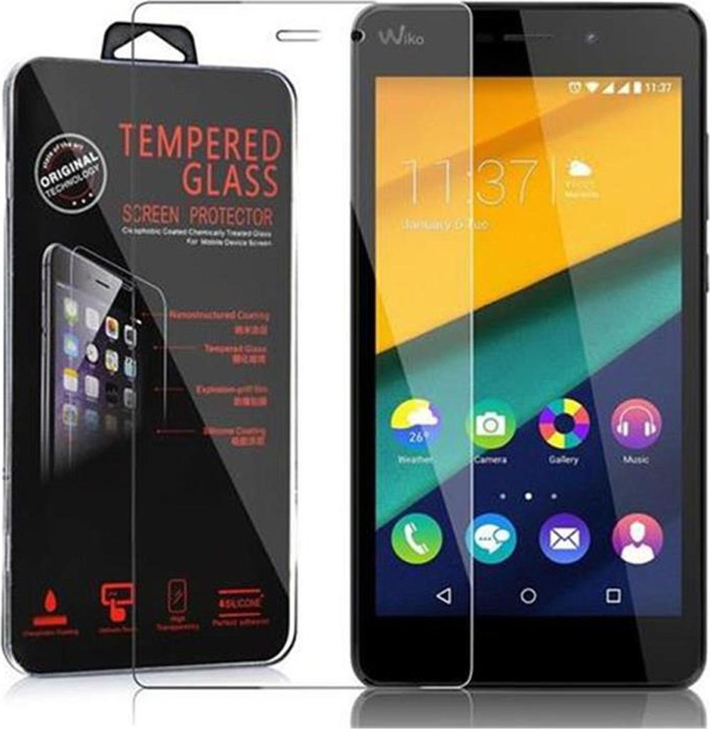 Cadorabo Panzer Folie für WIKO PULP FAB Schutzfolie in Transparent Gehärtetes Tempered Display-Schutzglas