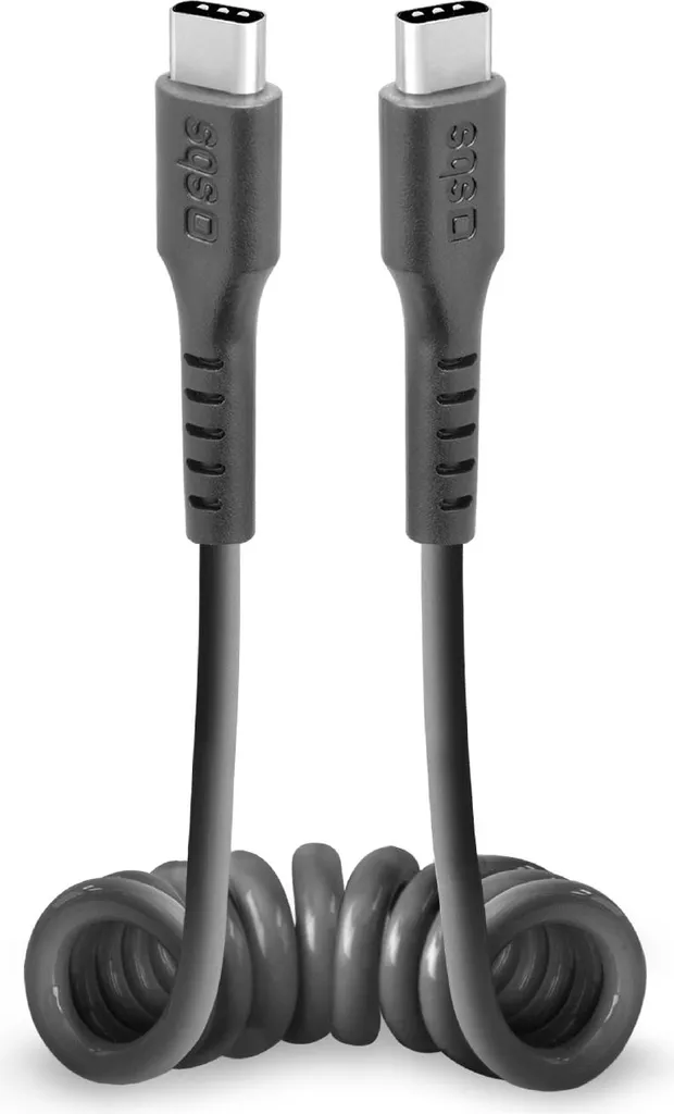 Cavo USB-C SBS TECABLETYPCCSK 0,5m Spiralato Nero | Shop Online SBS