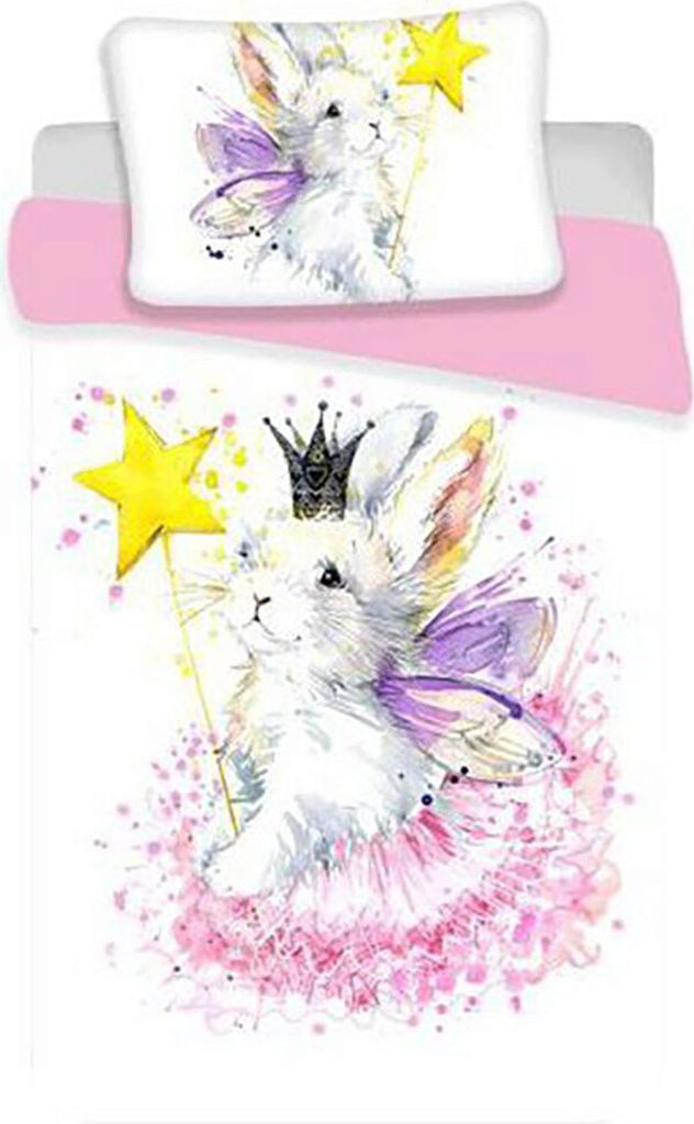 Zauber Kaninchen Kinder - Baumwoll -Bettwäsche - Set 100x135 40x60cm