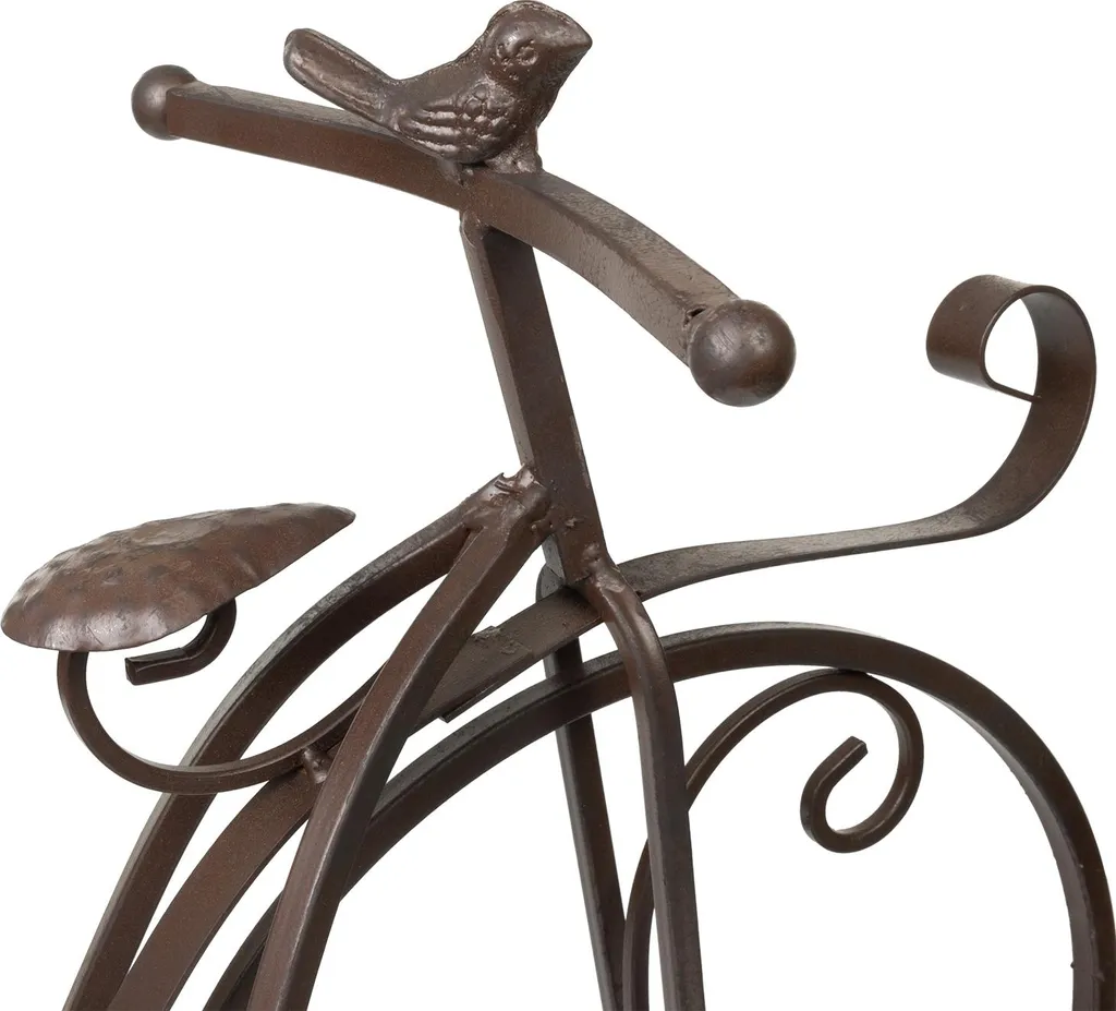Panier à plantes Moritz en bois robuste : Roue décorative 55 cm jardin