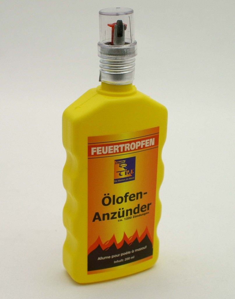 Flüssiger Ölofenanzünder Flasche mit Zündeinrichtung 200ml Produktbild 