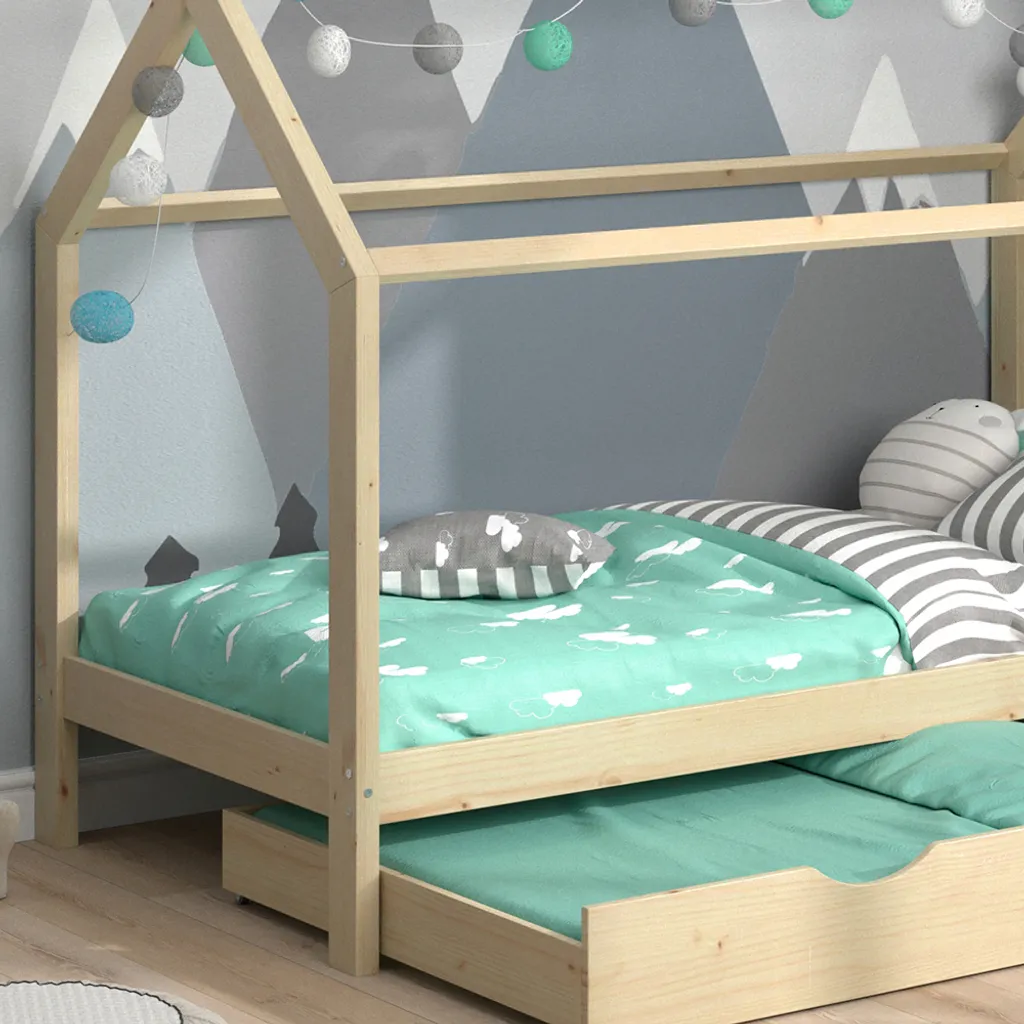 Lit cabane Vitalispa Wiki 90x200 cm pour optimiser les chambres - 5
