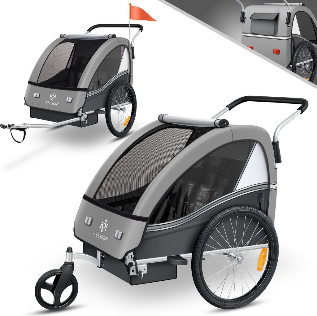 KESSER® Kinderanhänger Fahrradanhänger Sport-RX 2 in 1 Produktbild 