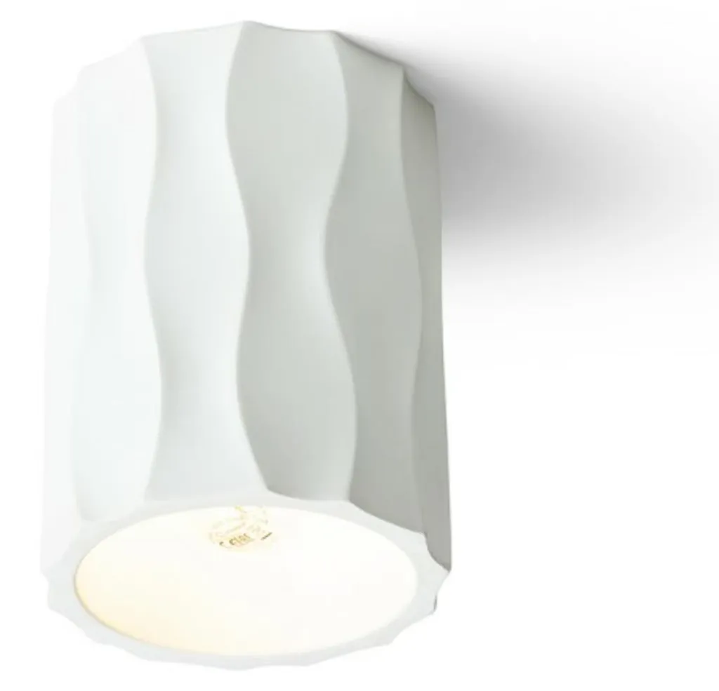 Plafonnier Design Angelina Rouge en Plâtre Rendl R14461 Culot E27 15W