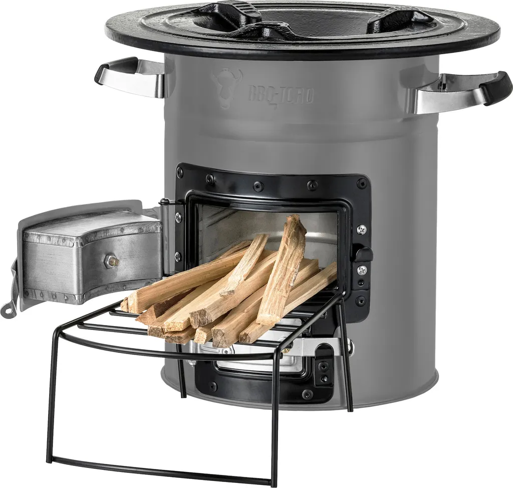 Réchaud fusée extérieur BBQ-Toro - Four à bois nomade pour cuisine au jardin
