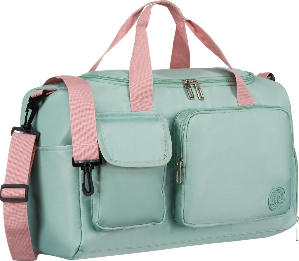 PTN 23032-8281 Grün-Pink Reisetasche