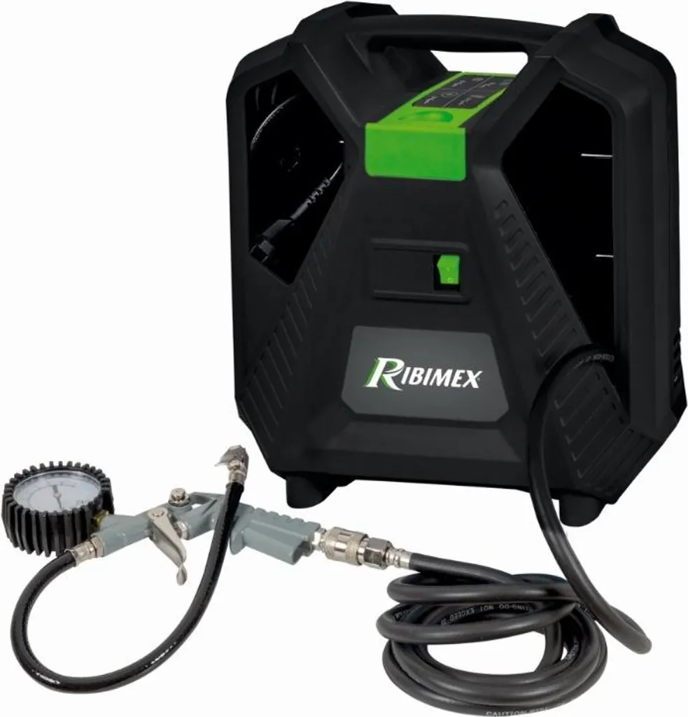 Mini compresseur portable Ribimex 8 bars avec accessoires de gonflage