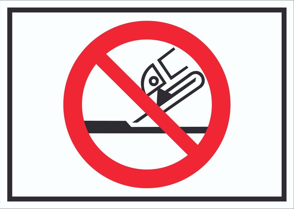 Nicht zulässig für Seitenschleifen Symbol Schild A2 (420x594mm)