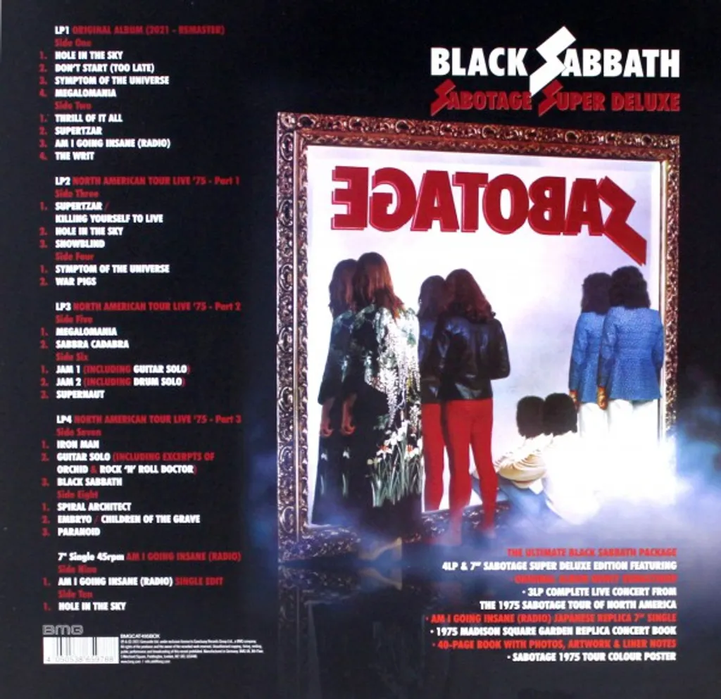 Coffret Vinyle Sabotage Black Sabbath Super Deluxe 5 LP pour Collectionneur