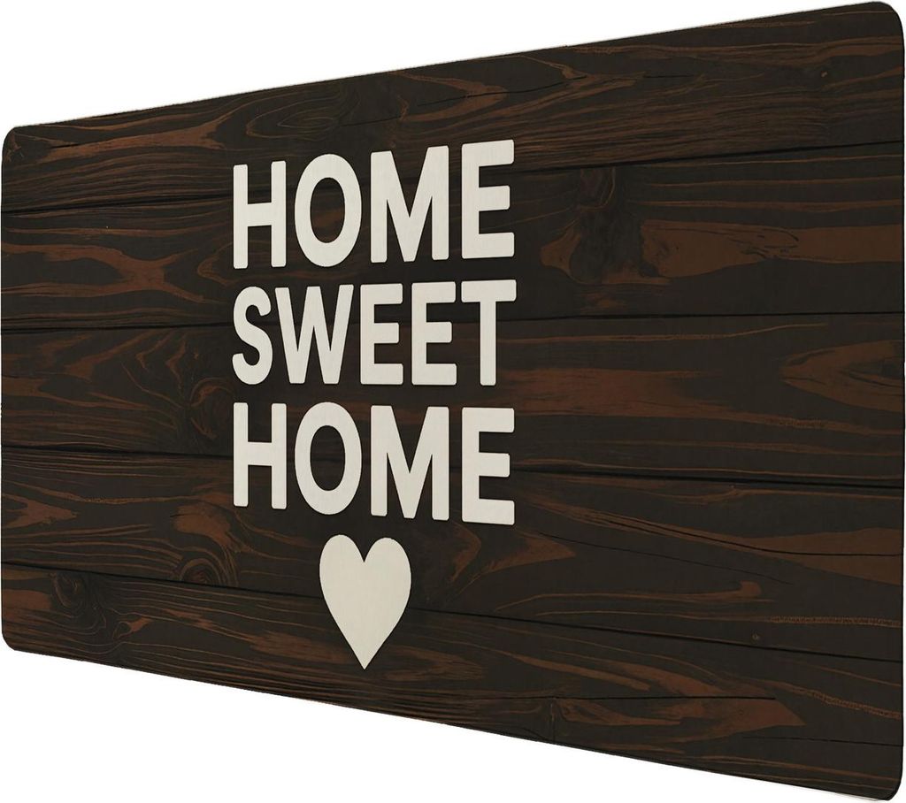 HOME SWEET HOME Schreibtischunterlage 69x31cm XXL Mauspad Holzoptik