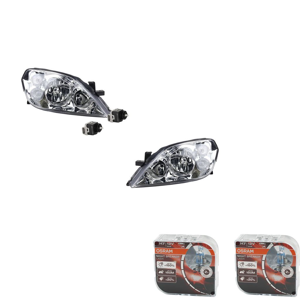Johns, Scheinwerfer Osram Night Breaker Laser passend für Nissan Primera P12 02- Set LR 26060AU800 26060AU80B 26010AU800 26010AU80B 26056BN702 260...