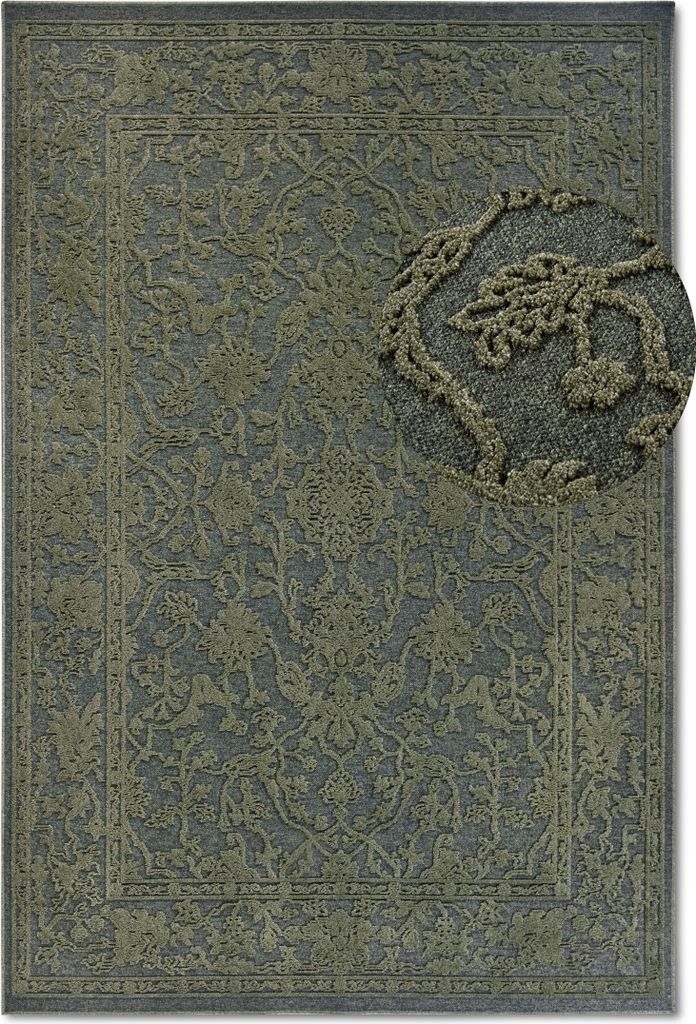 Villeroy & Boch 1879 Kurzflor Teppich Ambroise Dschungelgrün