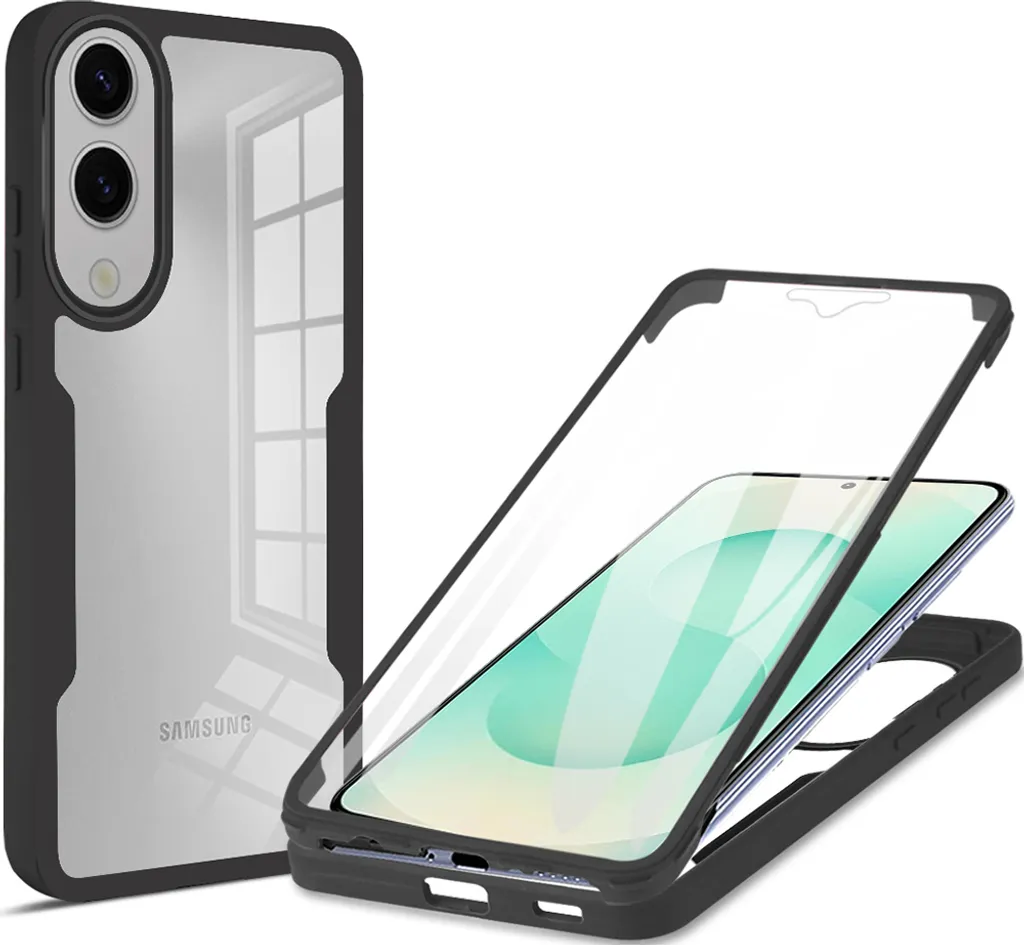 Custodia 360° Galaxy S25 Edge: La Tua Tranquillità in Nero Opaco