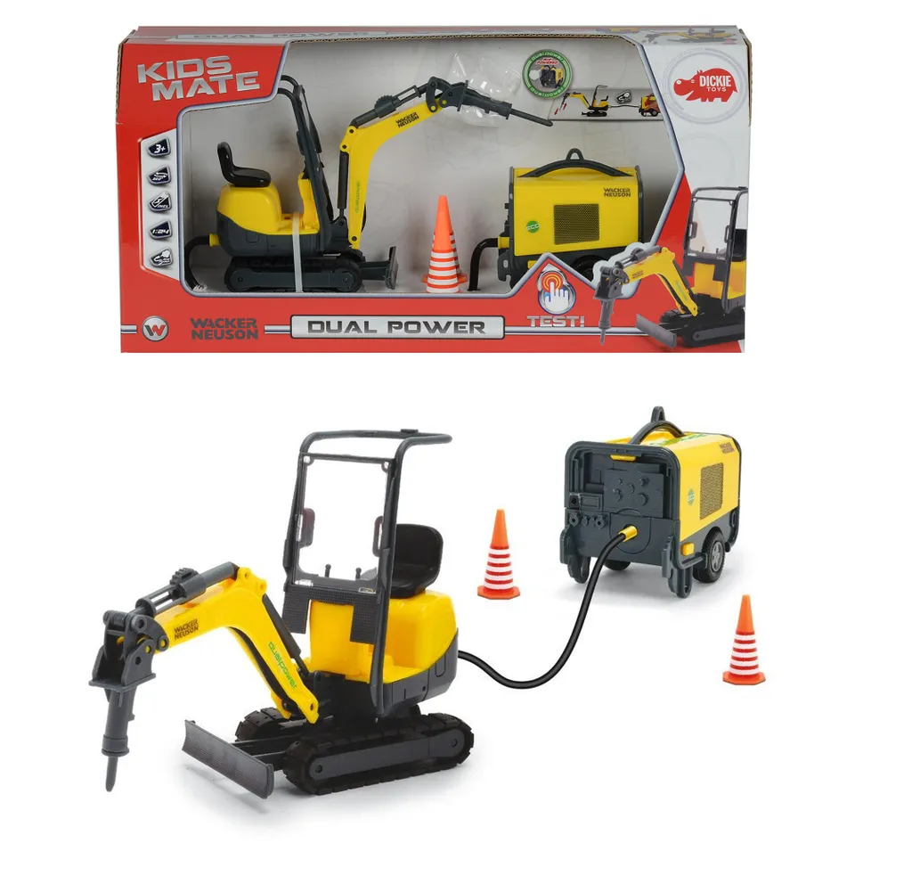 Pelleteuse Simba Wacker Neuson robuste pour jouer sans casse au jardin