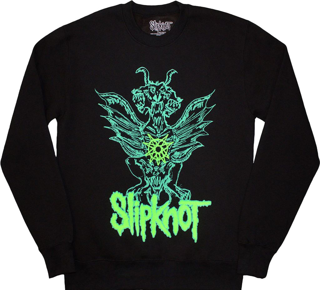 Slipknot - "Green Demon" Sweatshirt für Herren/Damen Uni RO12024 (L) (Schwarz)