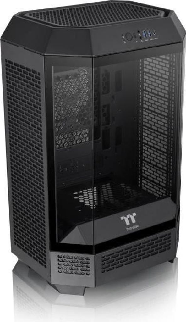 PC Gehäuse THERMALTAKE The TOWER 300, Mini-Tower, Micro-ATX, Ohne Netzteil, 420 mm Radiator Unterstützung, Schwarz