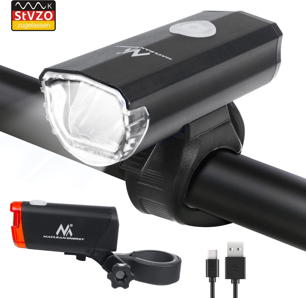 USB dobíjecí světlo na kolo sada přední světlo zadní světlo Obrázek produktu 