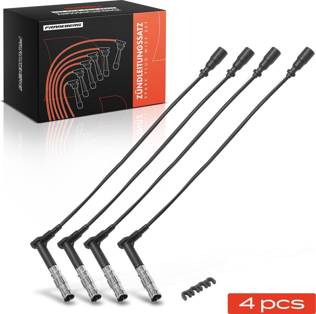 Frankberg 4x Zündleitungssatz Zündkabel für Mercedes-Benz W124 W202 C124 W210 1992-1995