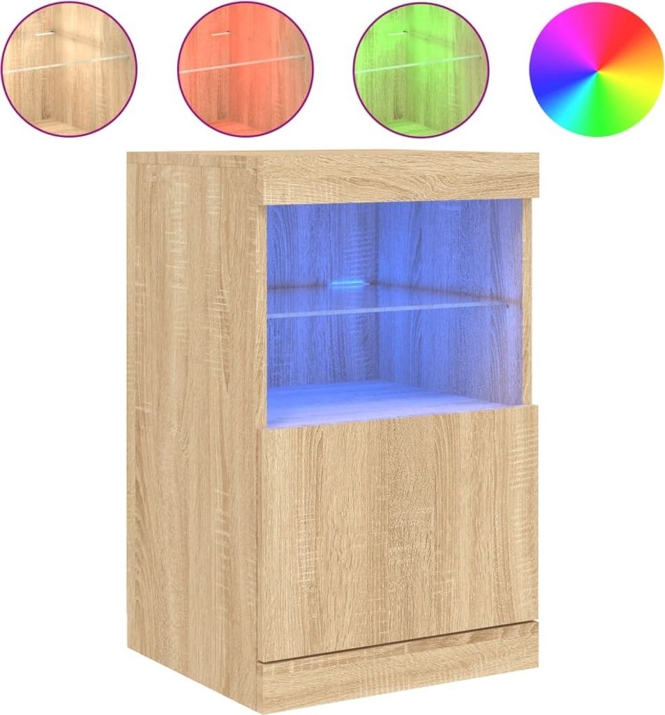 Maison Exclusive - Sideboard mit LED-Leuchten Sonoma-Eiche 41x37x67 cm